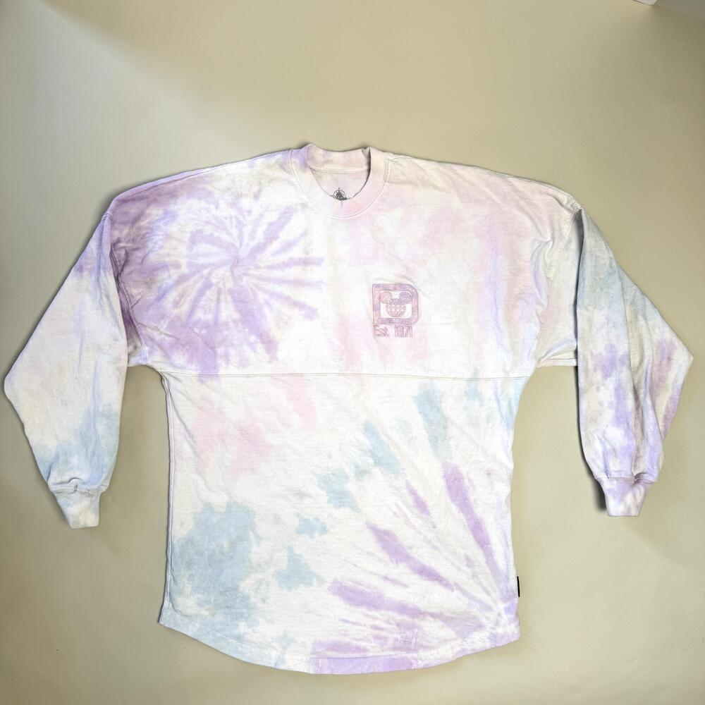 Disney Spirit Jersey Shirt Womens Small Tie Dye Walt Disney World Mickey Glitter